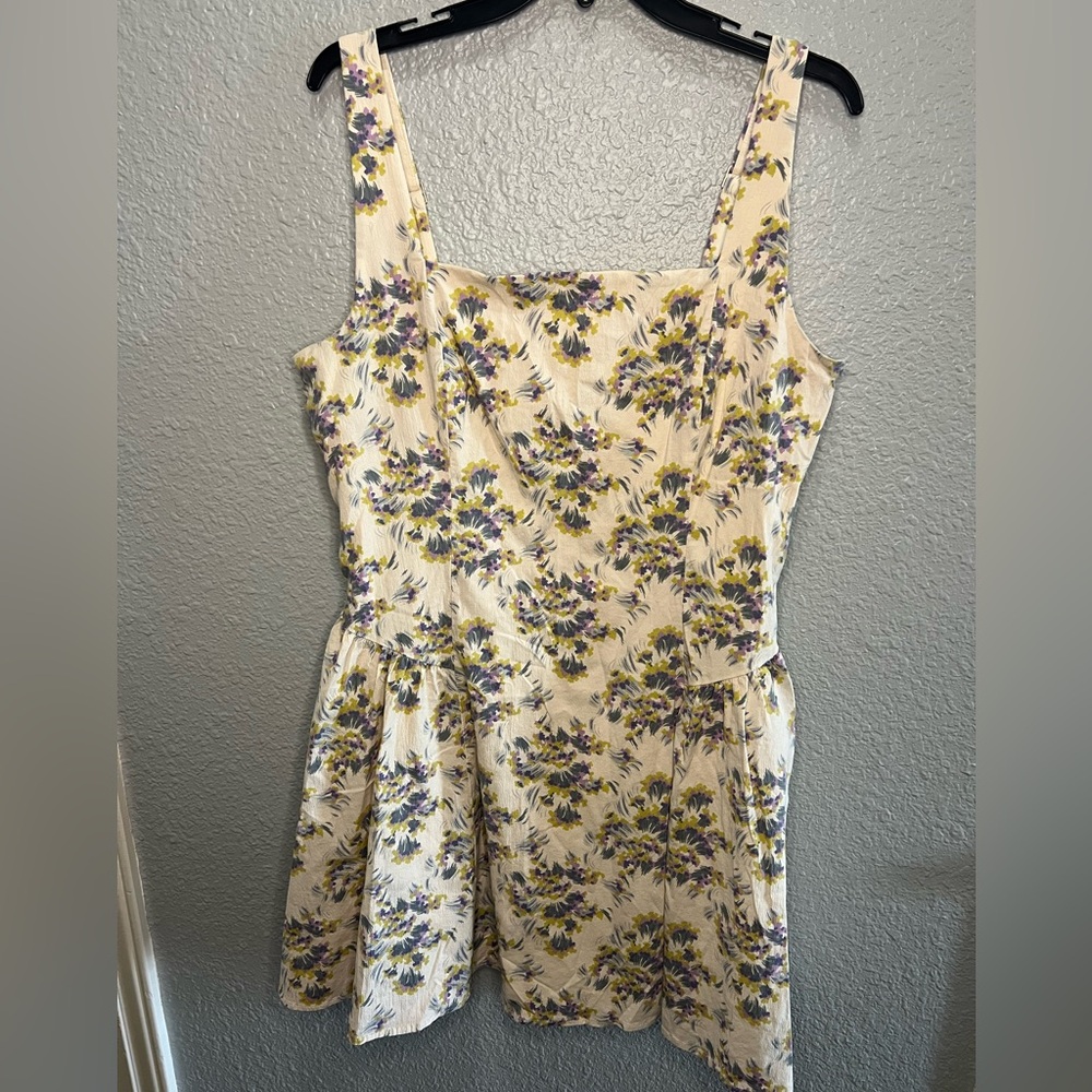 Abercrombie & Fitch Cream Floral Mini Dress